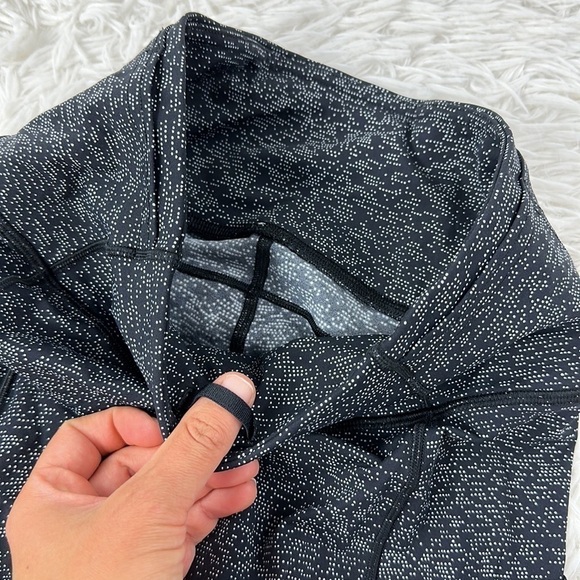 Lululemon Fast & Free Crop II (Nulux 19"") Soundwave Alpine White Black - Picture 4 of 7